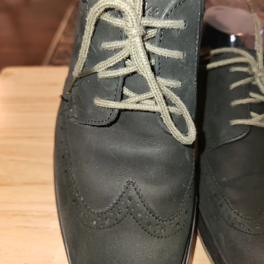 Clarks Chantry Wing Mens‎ Black Oxfords & Lace Ups Wingtip & Brogue Shoes 8.5 M